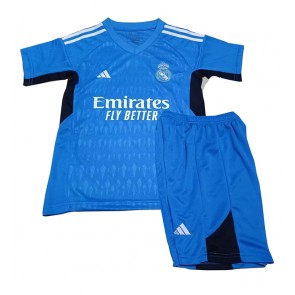 Maillot de foot Real Madrid Gardien de but Extérieur enfant 2023-24 Manches Courte (+ pantalon court)